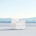 Porto Swivel Club Chair - White by Azurro Living